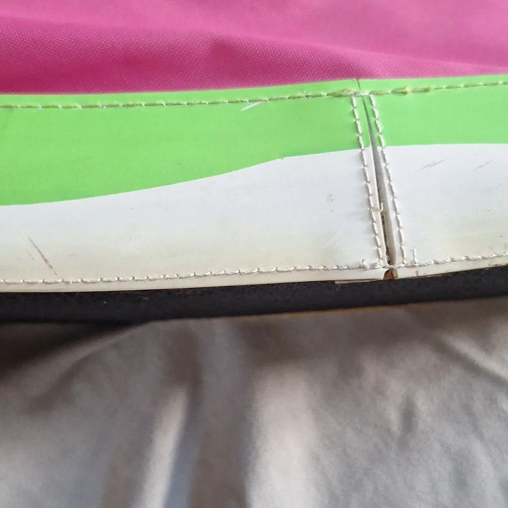 Pink and Green Women's Shoulder Bag - Picture 10 of 11